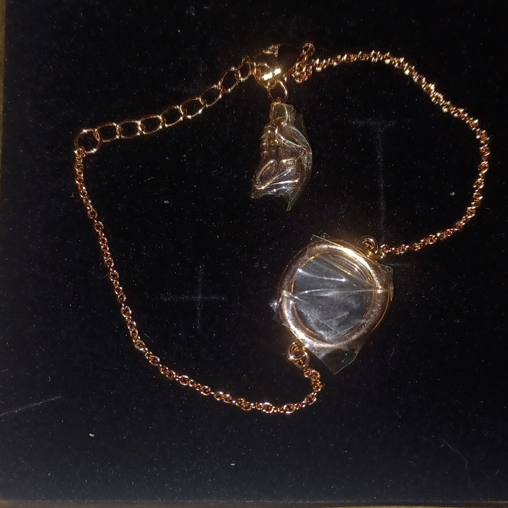 Adore by Swarovski Pink Rose Gold Bracelet Organic Circle Charm W/box - Picture 11 of 11
